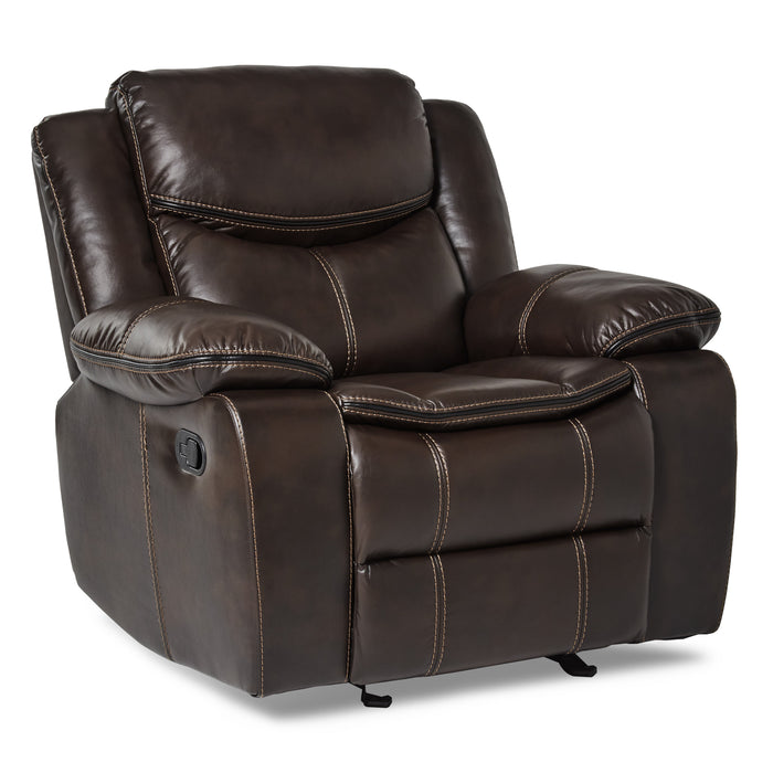 Bastrop Glider Reclining Chair in Brown - 8230BRW-1