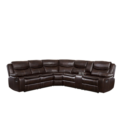 Bastrop 3-Piece Sectional with Right Console in Brown - 8230BRW*SC image