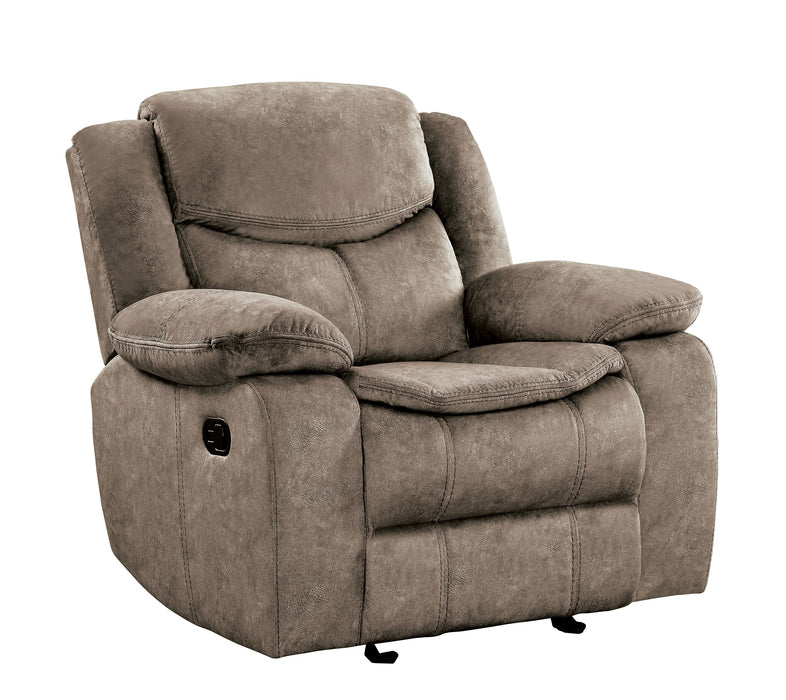 Bastrop Glider Reclining Chair in Brown - 8230FBR-1