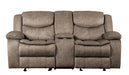 Bastrop Double Glider Reclining Loveseat with Center Console in Brown - 8230FBR-2 image