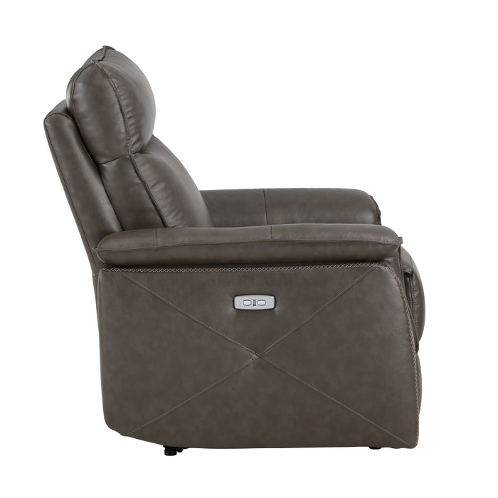 Maroni Power Reclining Chair with Power Headrest in Brown - 8259RFDB-1PWH