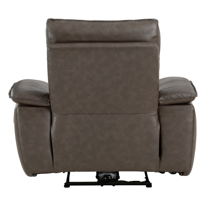 Maroni Power Reclining Chair with Power Headrest in Brown - 8259RFDB-1PWH