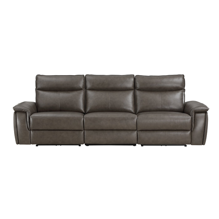 Maroni 2pc Set: Sofa, Love (Power) in Brown - 8259RFDB*2PWH