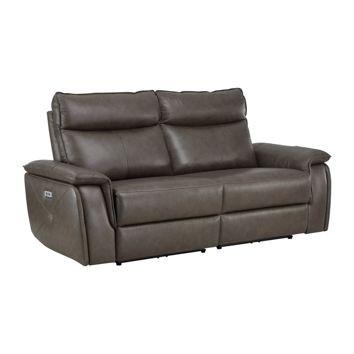 Maroni (2)Power Double Reclining Loveseat with Power Headrests in Brown - 8259RFDB-2PWH*