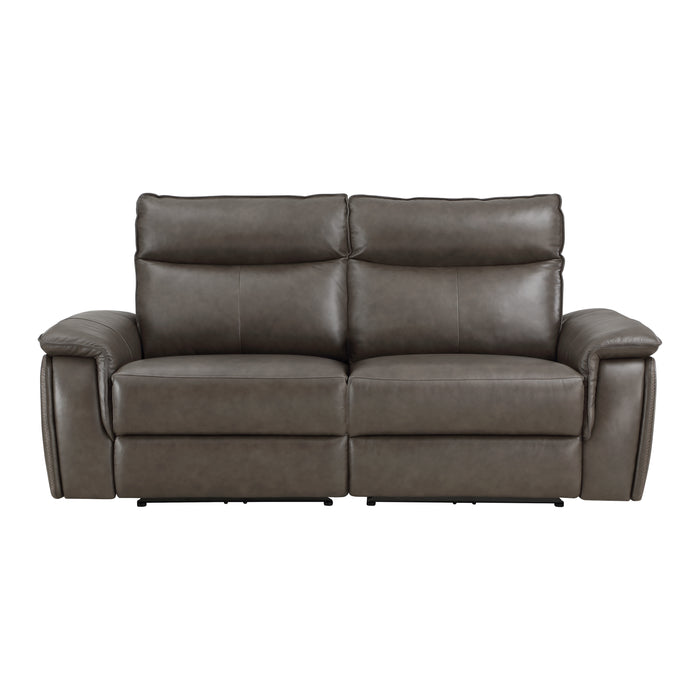 Maroni 2pc Set: Sofa, Love (Power) in Brown - 8259RFDB*2PWH