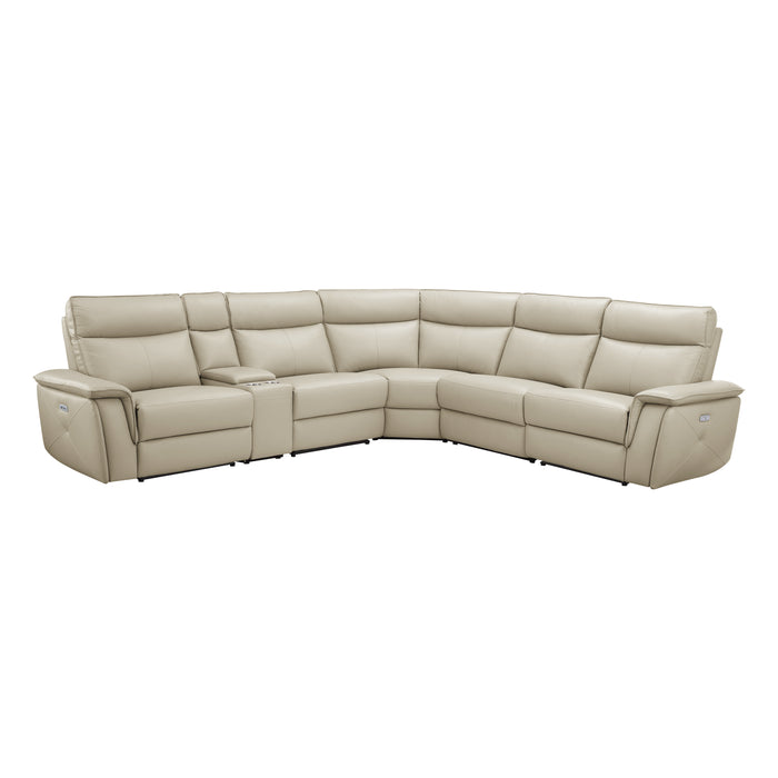 Maroni 6-Piece Modular Power Reclining Sectional with Power Headrests in Taupe - 8259RFTP*6SCPWH image