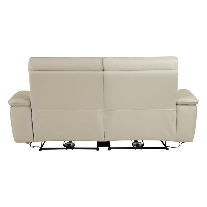 Maroni (2)Power Double Reclining Loveseat with Power Headrests in Taupe - 8259RFTP-2PWH*