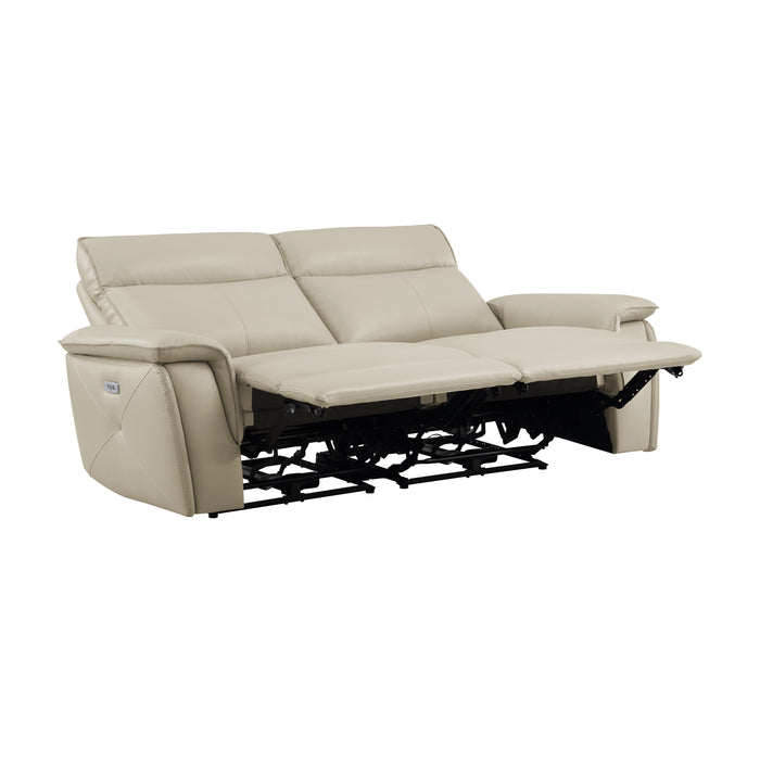 Maroni (2)Power Double Reclining Loveseat with Power Headrests in Taupe - 8259RFTP-2PWH*