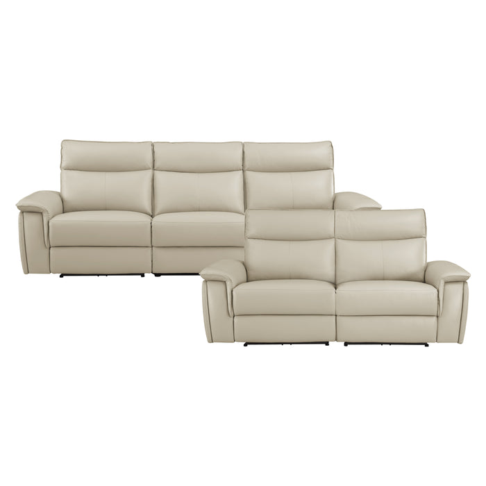 Maroni 2pc Set: Sofa, Love (Power) in Taupe - 8259RFTP*2PWH image