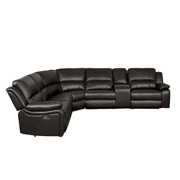 Falun 6-Piece Modular Power Reclining Sectional in Brown - 8260DB*6PW