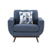 Everton Chair in Blue/Walnut - 8341BL-1RV image