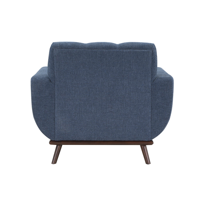 Everton Chair in Blue/Walnut - 8341BL-1RV