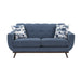 Everton Loveseat in Blue/Walnut - 8341BL-2RV image