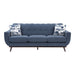 Everton Sofa in Blue/Walnut - 8341BL-3RV image