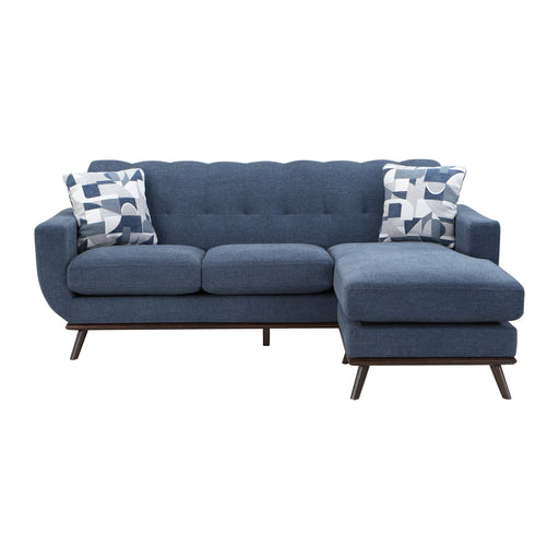 Everton Reversible Sofa Chaise in Blue/Walnut - 8341BL-3SCRV image