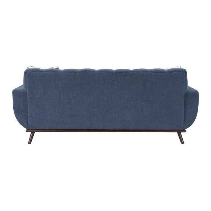 Everton Reversible Sofa Chaise in Blue/Walnut - 8341BL-3SCRV