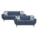 Everton 2pc Set: Sofa, Love in Blue/Walnut - 8341BL*2RV image