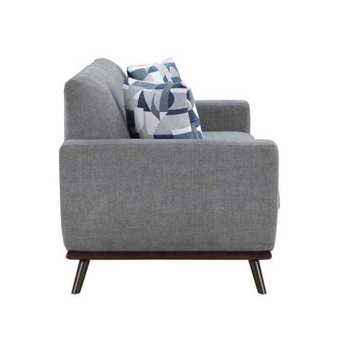 Everton Loveseat in Gray/Walnut - 8341GY-2RV