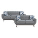 Everton 2pc Set: Sofa, Love in Gray/Walnut - 8341GY*2RV image