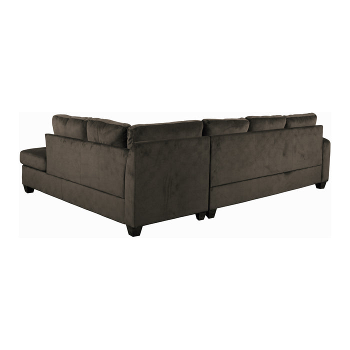 Emilio 2-Piece Reversible Sectional with Chaise in Brown - 8367CH*