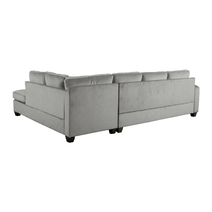 Emilio 2-Piece Reversible Sectional with Chaise in Taupe - 8367TP*