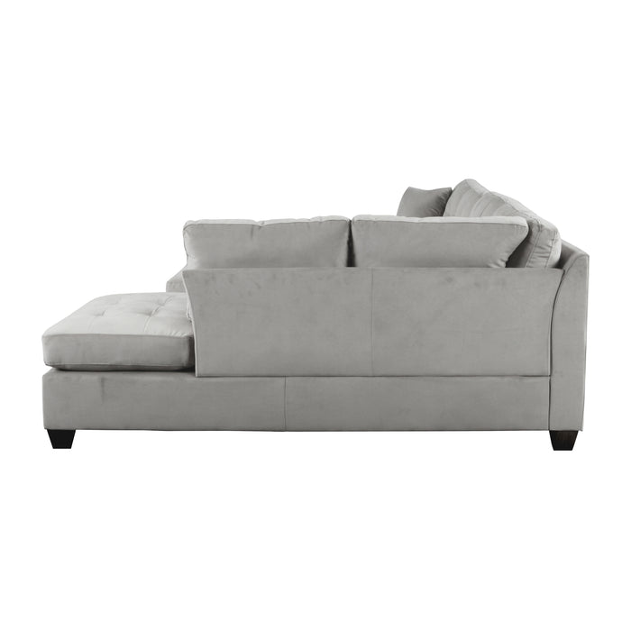 Emilio 2-Piece Reversible Sectional with Chaise in Taupe - 8367TP*