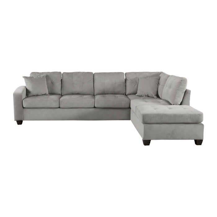 Emilio 2-Piece Reversible Sectional with Chaise in Taupe - 8367TP*