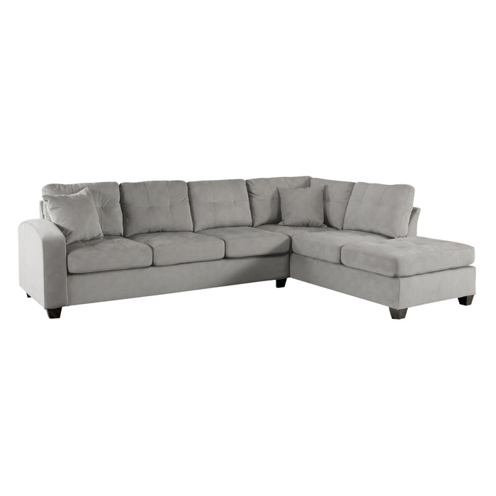 Emilio 3-Piece Reversible Sectional with Ottoman in Taupe - 8367TP*3