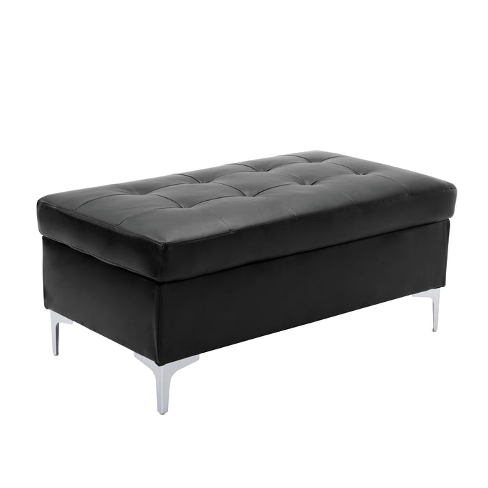 Barrington Ottoman in Black - 8378BLK-4