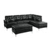 Barrington 3-Piece Sectional with Right Chaise and Ottoman in Black - 8378BLK*3 image