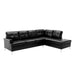 Barrington 2-Piece Sectional with Right Chaise in Black - 8378BLK* image