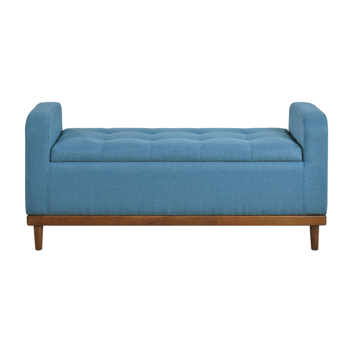 Brigitte Lift Top Storage Bench in Blue - 4590BU image