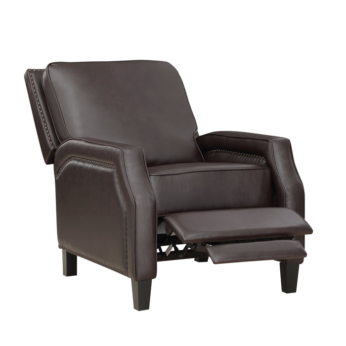 Berenson Push Back Reclining Chair in Brown - 8504DBR-1