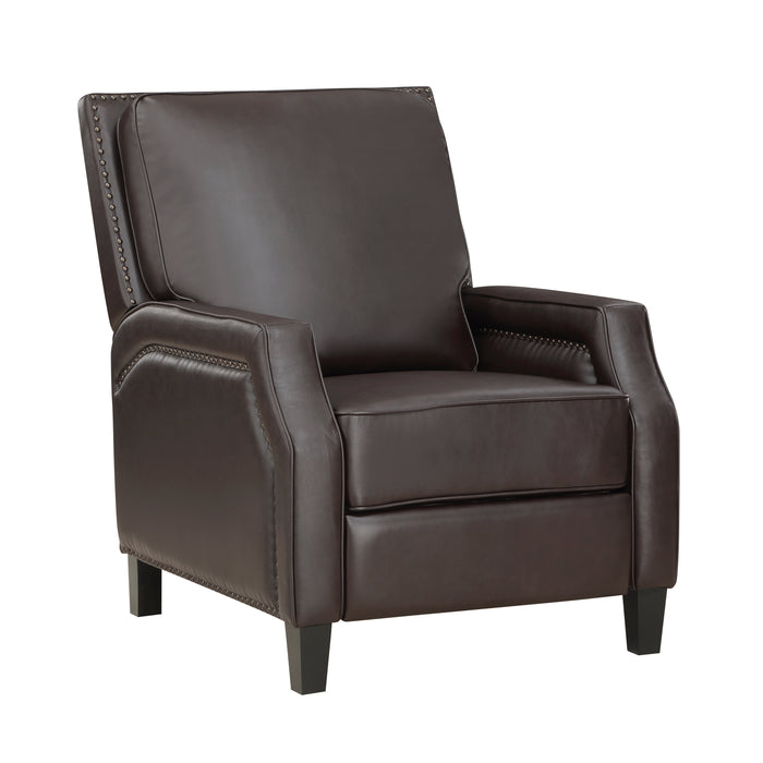 Berenson Push Back Reclining Chair in Brown - 8504DBR-1