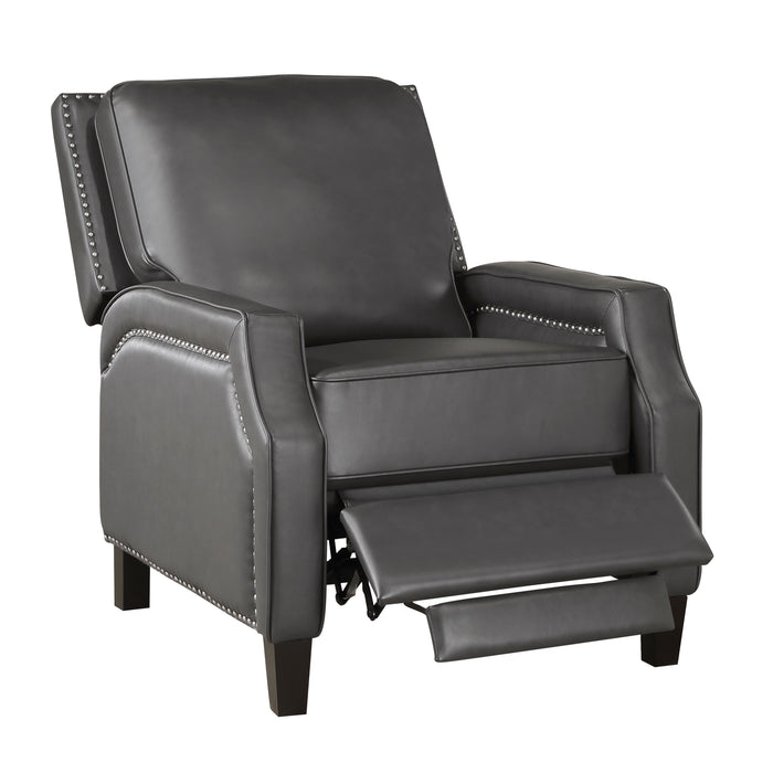 Berenson Push Back Reclining Chair in Gray - 8504GRY-1