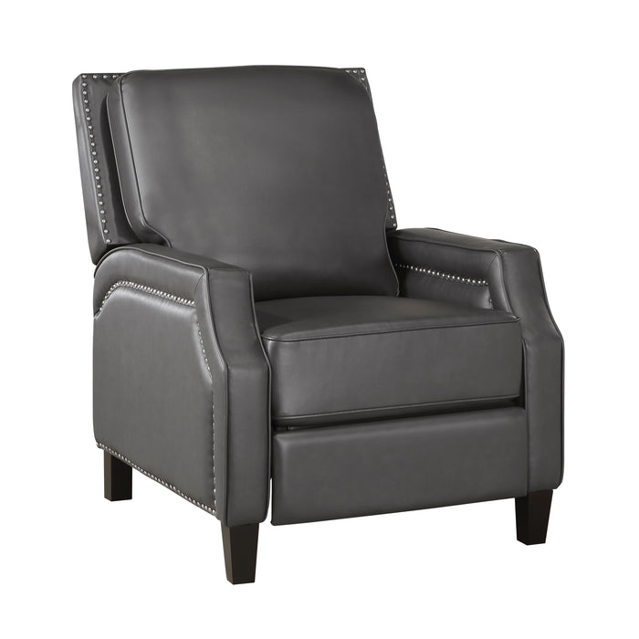 Berenson Push Back Reclining Chair in Gray - 8504GRY-1