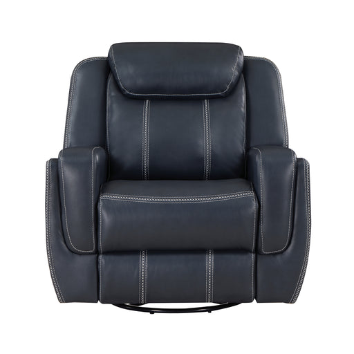 Littleton Swivel Glider Reclining Chair in Blue - 8516BU-1 image