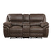 Proctor Power Double Reclining Loveseat with Center Console in Brown - 8517BRW-2PW image