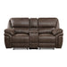 Proctor Double Reclining Loveseat with Center Console in Brown - 8517BRW-2 image