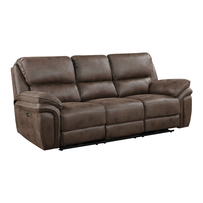 Proctor Power Double Reclining Sofa in Brown - 8517BRW-3PW