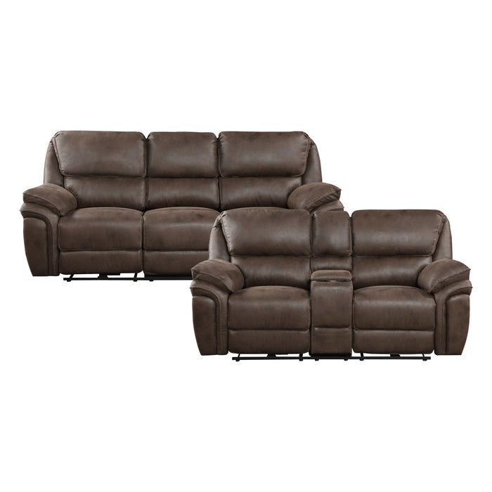 Proctor 2pc Set: Sofa, Love (Power) in Brown - 8517BRW*2PW image