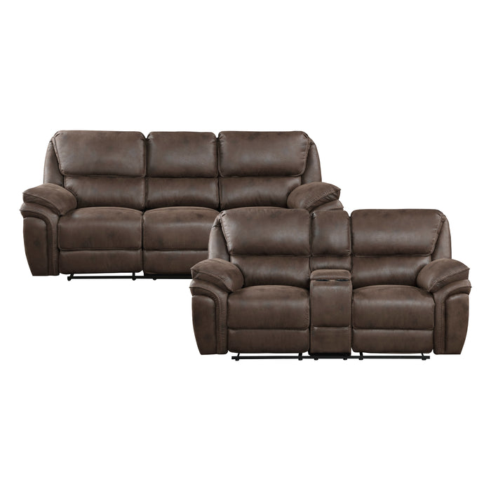 Proctor 2pc Set: Sofa, Love in Brown - 8517BRW*2 image