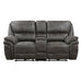 Proctor Power Double Reclining Loveseat with Center Console in Gray - 8517GRY-2PW image