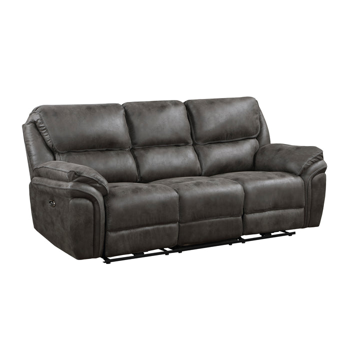 Proctor Power Double Reclining Sofa in Gray - 8517GRY-3PW