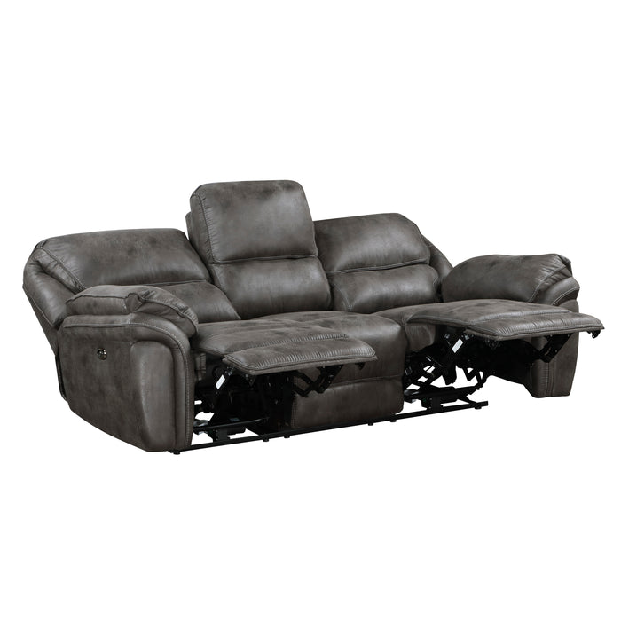 Proctor 2pc Set: Sofa, Love (Power) in Gray - 8517GRY*2PW