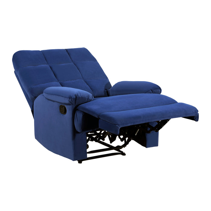 Colin Reclining Chair in Blue - 8525BU-1