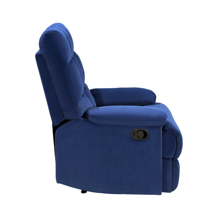 Colin Reclining Chair in Blue - 8525BU-1