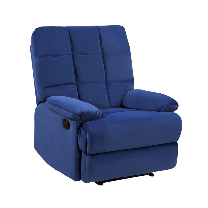 Colin Reclining Chair in Blue - 8525BU-1