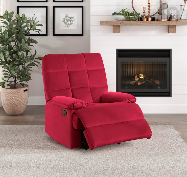 Colin Reclining Chair in Red - 8525RD-1