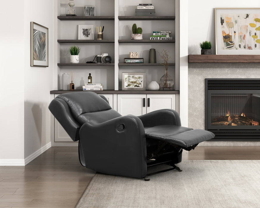 Durant Glider Reclining Chair in Black - 8527BLK-1GD